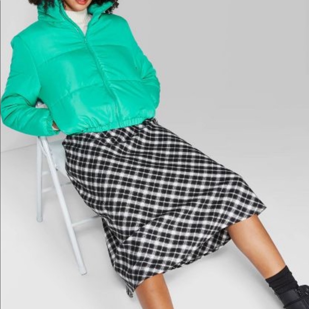 Target women’s green puffer vest, only worn once